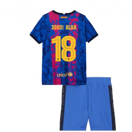 Maillot de Foot Barcelone Jordi Alba 18 Enfant Troisieme 2021-2022